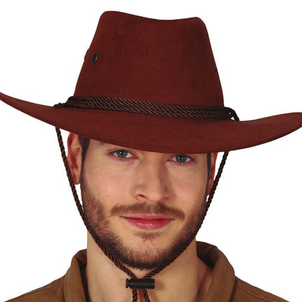 Chapeau de cow-boy marron extra large