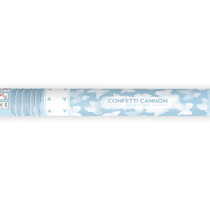 Confetti Cannon Butterflies Blanc 40cm