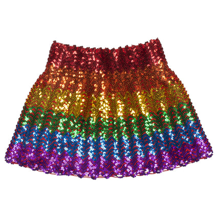 Mini jupe à paillettes Multicolore M