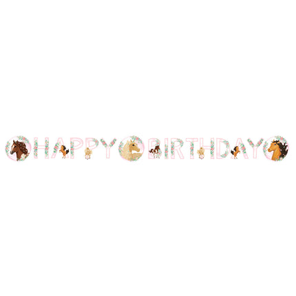 Lettre String Happy Birthday Horses 1.4m