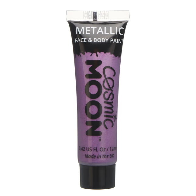 Cosmic Moon Metallic Face Paint Purple 12ml