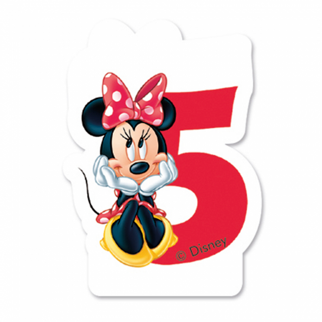 Bougie Minnie Mouse 5 ans