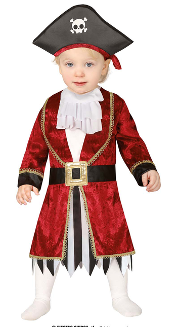 Costume de pirate rouge pour bébé