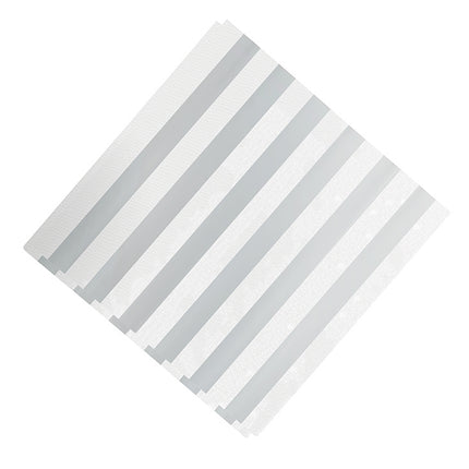 Serviettes de table argentées 33cm 12pcs