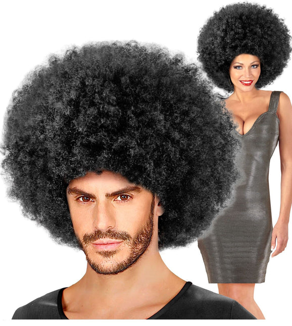 Perruque noire Afro Maxi