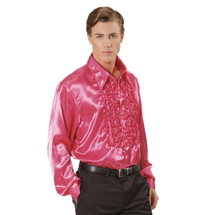 Chemisier Disco 70S Rose Hommes