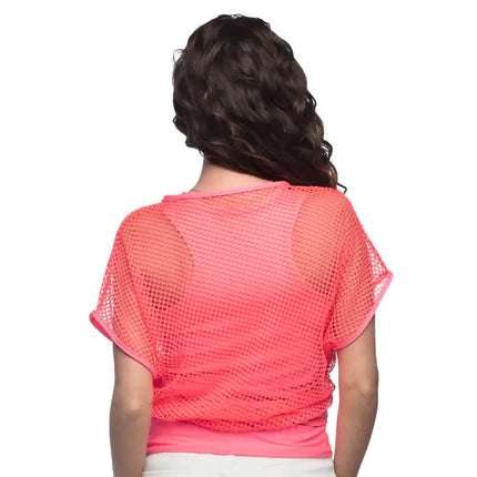 Chemise en résille rose Dames M-L | 40-46