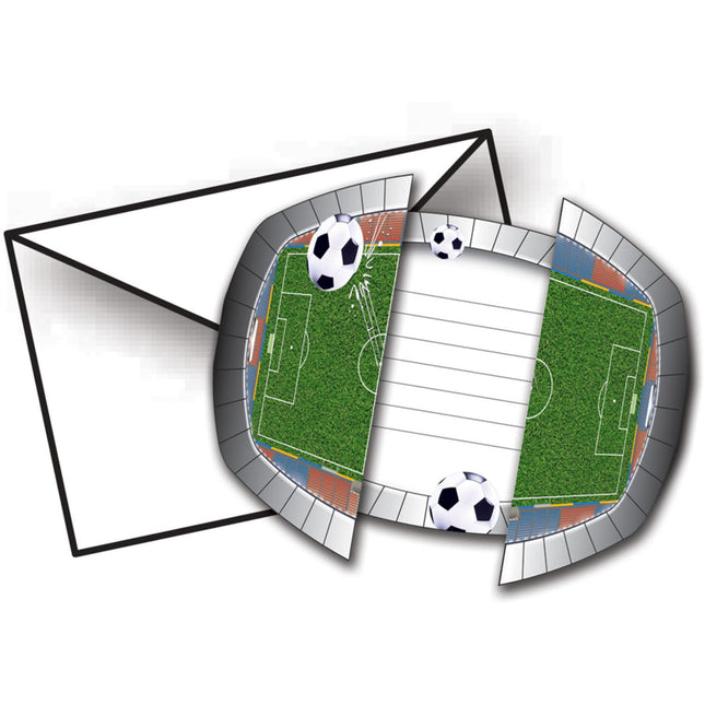 Invitations pour le football Décoration 8pcs