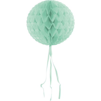 Boule en nid d'abeille vert menthe 30cm