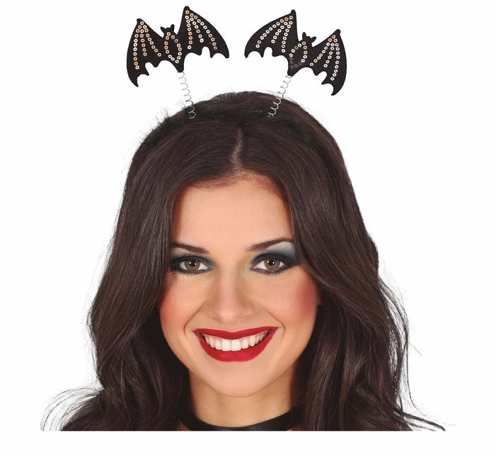 Bandeau d'Halloween Chauve-souris Paillettes