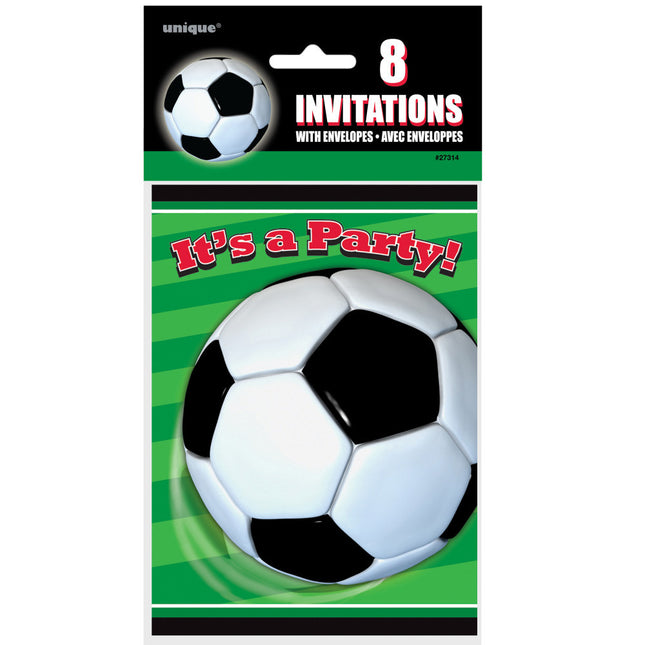 Invitations pour le football It's A Party 8pcs