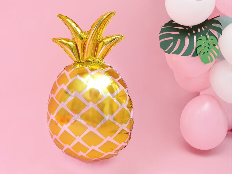 Ballon à l'hélium Ananas doré 63cm