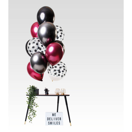 Jeu de ballons noirs 30cm 12pcs