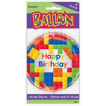 Ballon à l'hélium Lego Happy Birthday 45cm vide