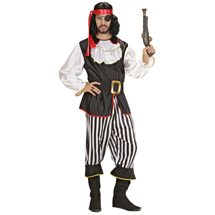 Costume de pirate Blanc Noir Hommes