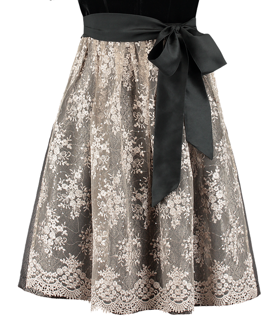 Robe Dirndl noire Oktoberfest Ladies Velvet