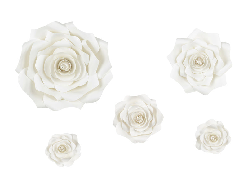 Décoration murale Fleurs blanches 5pcs