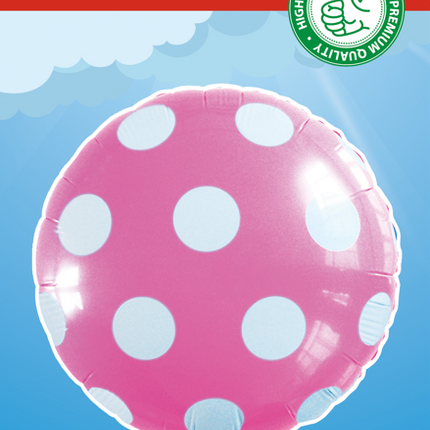 Ballon à l'hélium Dots Light Pink 45cm vide