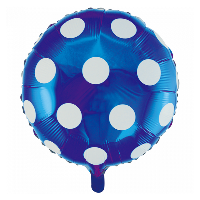 Ballon à l'hélium Dots Blue 45cm vide