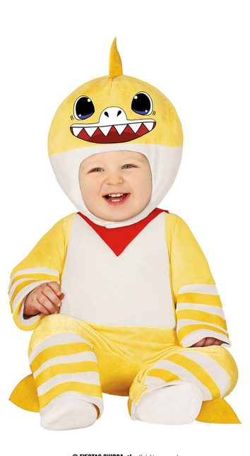 Costume de requin jaune pour bébé