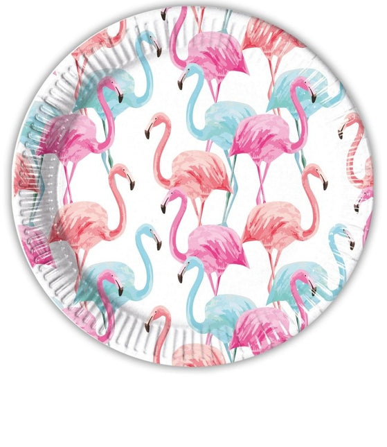 Assiettes Flamingo 23cm 8pcs