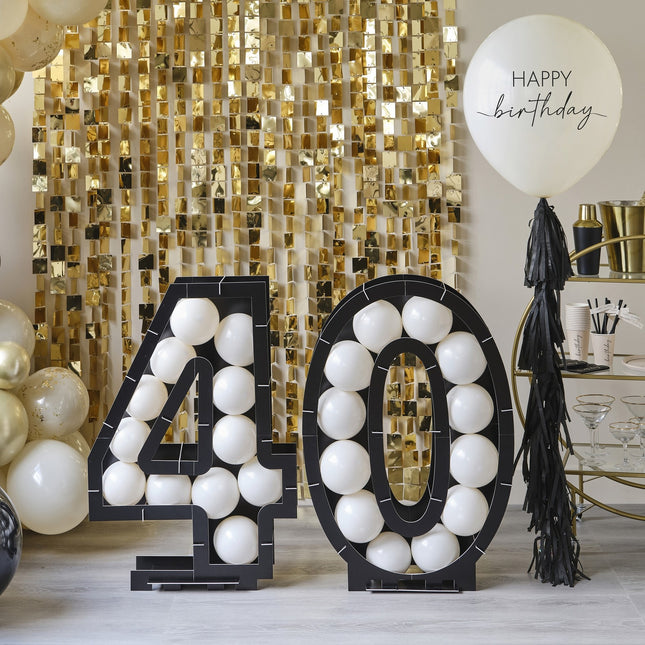 Ballons noirs Standard 40 ans