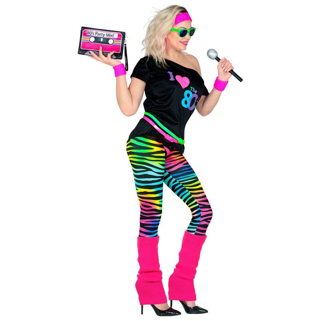 Neon 80S Costume Ladies