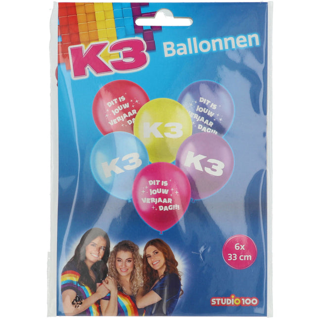 Ballons K3 23cm 6pcs