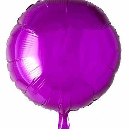 Ballon à l'hélium Rond Fuchsia 46cm vide