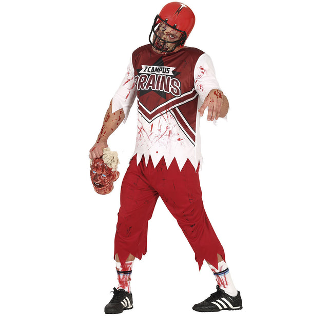 Costume d'Halloween homme zombie rugby