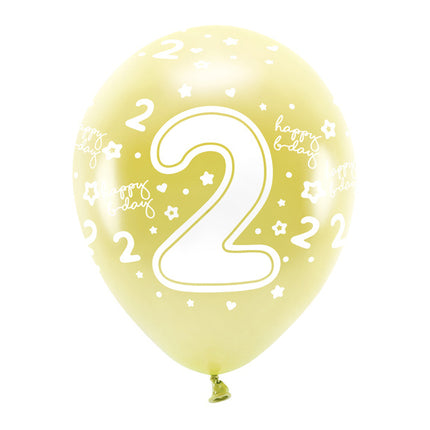 Ballons 2 ans or 33cm 6pcs