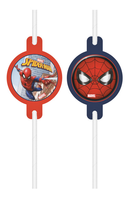 Pailles Spiderman 4pcs