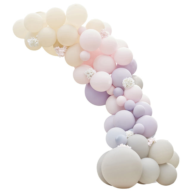 Lilac Grey Pink Balloon Arch Mat XL DIY Set