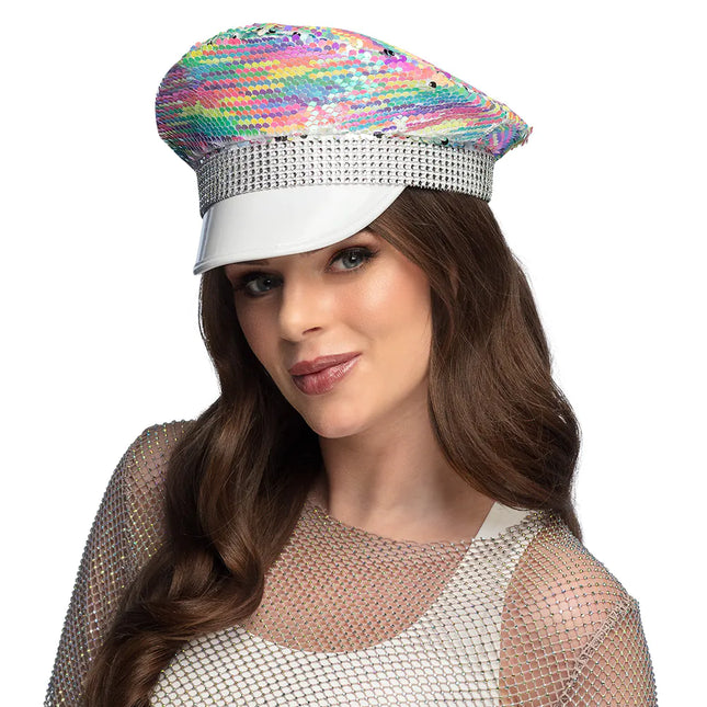 Paillettes pour casquettes arc-en-ciel