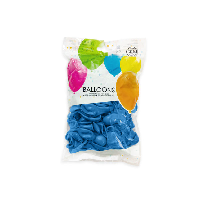 Ballons de baudruche bleus métallisés 13cm 100pcs