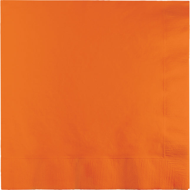 Serviettes de table orange 3 couches 33cm 50pcs