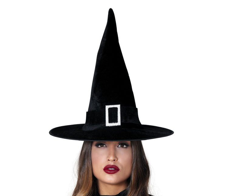 Chapeau de sorcière d'Halloween Velours noir