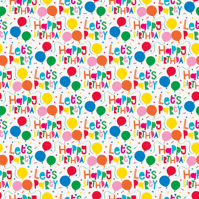 Emballage cadeau Happy Birthday Balloons 1.52m