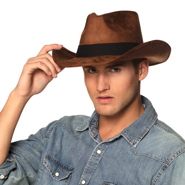 Chapeau de cow-boy marron