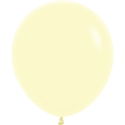 Ballons Pastel Jaune Mat 45cm 25pcs