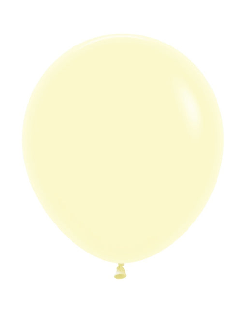 Ballons Pastel Jaune Mat 45cm 25pcs