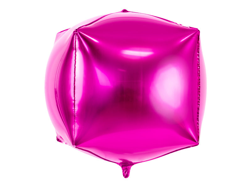 Ballon à l'hélium Cube Fuchsia Vide 35cm