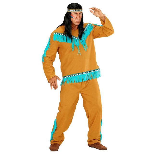 Costume indien Marron Bleu clair Hommes