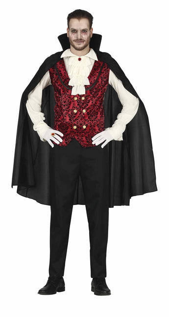 Costume d'Halloween Vampire Homme Rouge Blanc