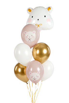 Ballons Ours polaire Mix 30cm 6pcs