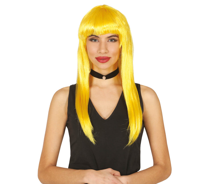 Perruque jaune Bangs