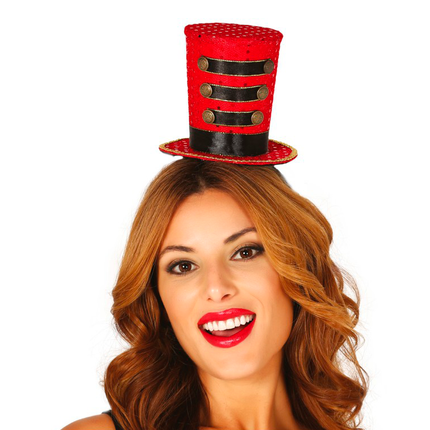 Bandeau Majorette Mini Chapeau Rouge