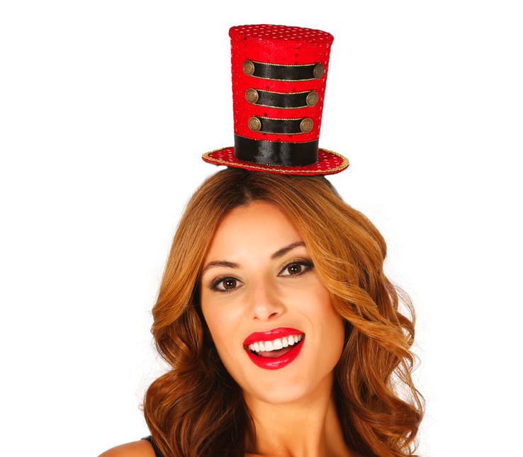 Bandeau Majorette Mini Chapeau Rouge