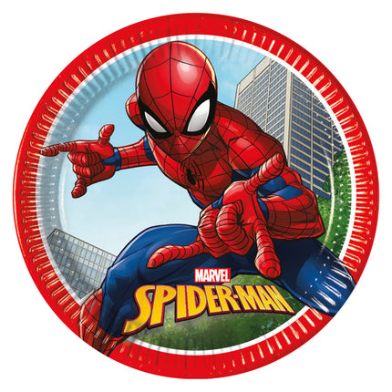 Assiettes Spiderman 23cm 8pcs