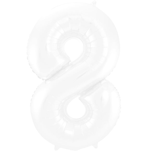 Ballon de baudruche Figure 8 Blanc mat XL 86cm vide